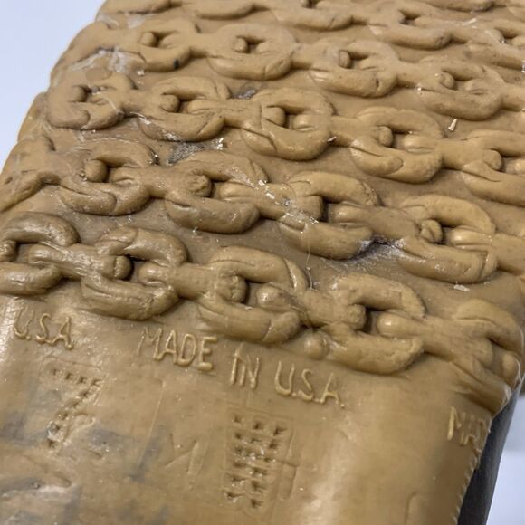 Bean Boots By LL Bean Mens 7 Womens 9 Rubber Duck Brown Gum Leather 6 Eye - Picture 8 of 9